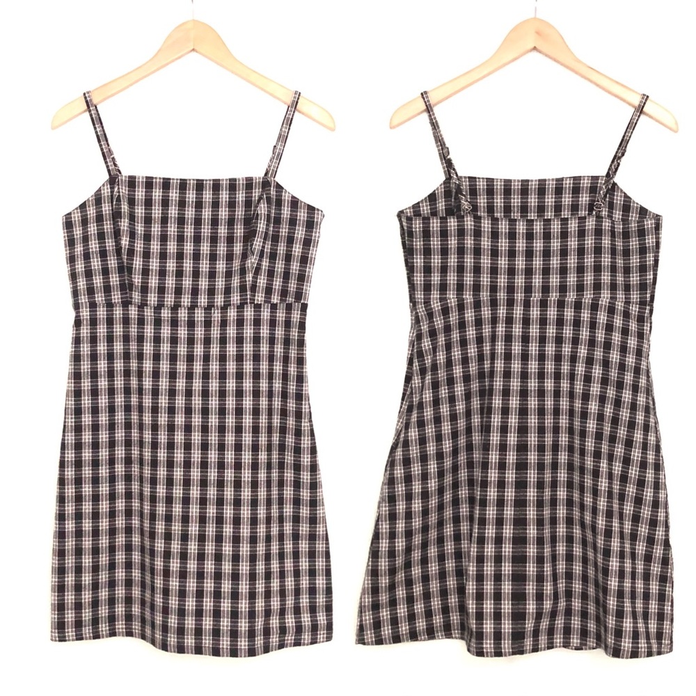 Hollister Plaid Mini Dress Spaghetti Strap Y2K EUC